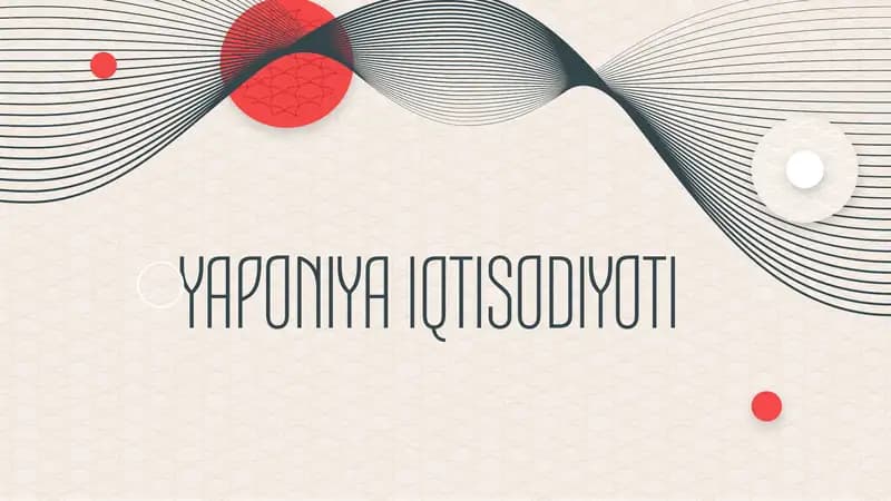 YAPONIYA IQTISODIYOTI