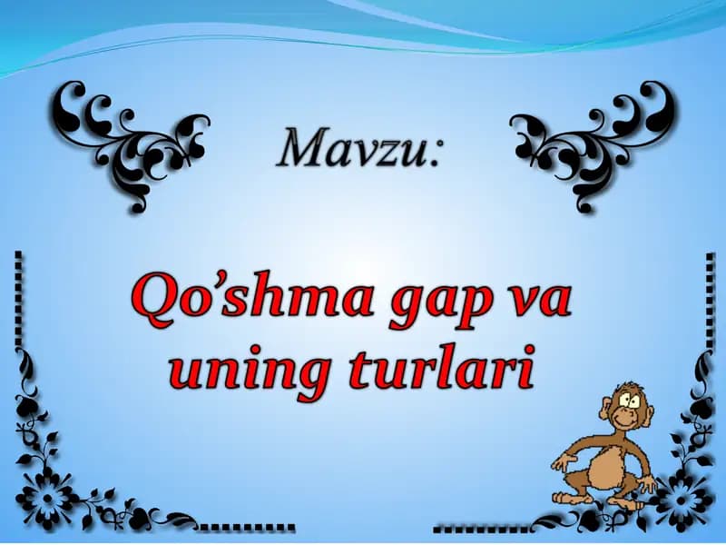 Qo’shma gaplar