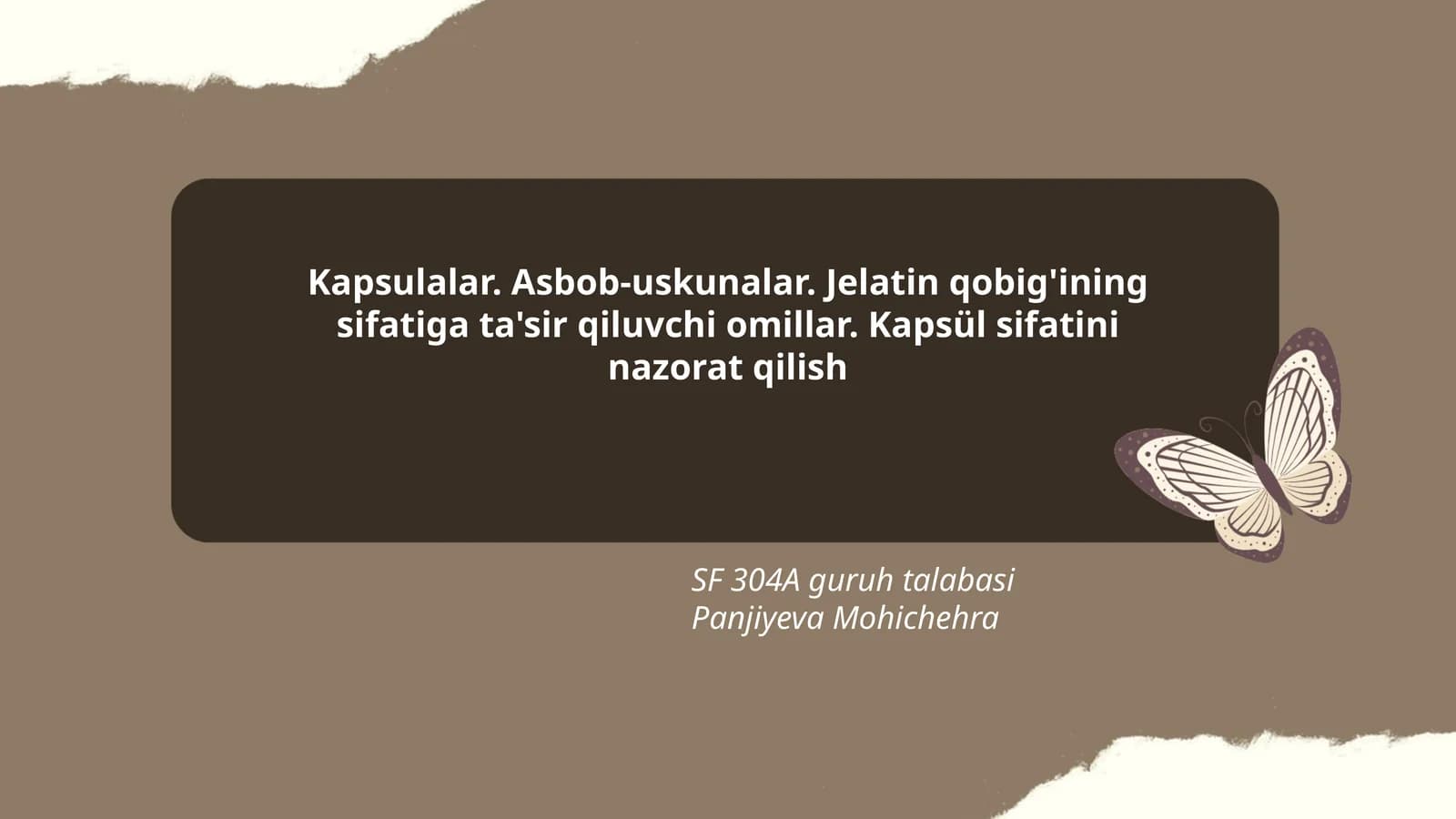 Kapsulalar. Asbob-uskunalar