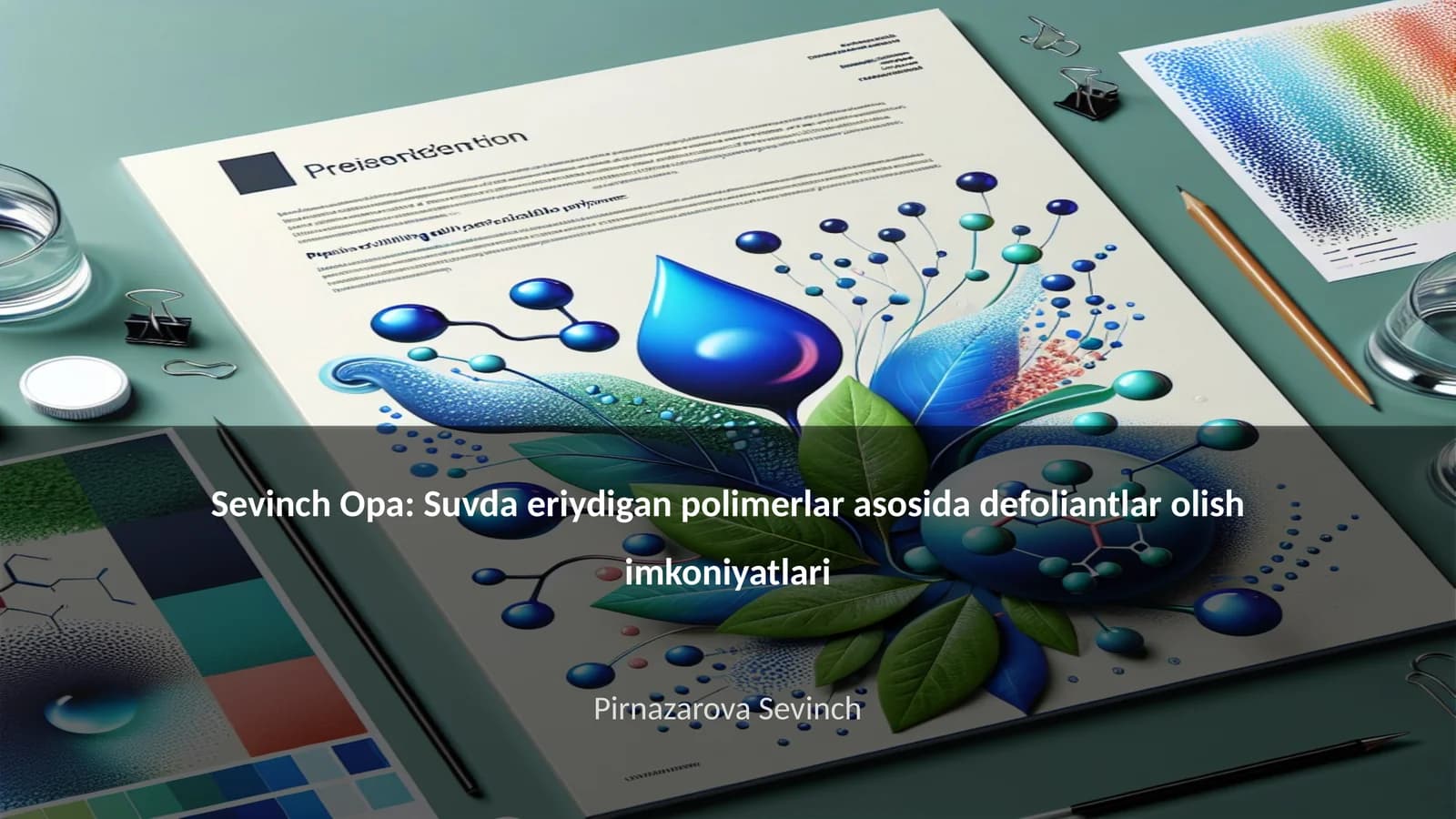 Sevinch Opa: Suvda eriydigan polimerlar asosida defoliantlar olish imkoniyatlari