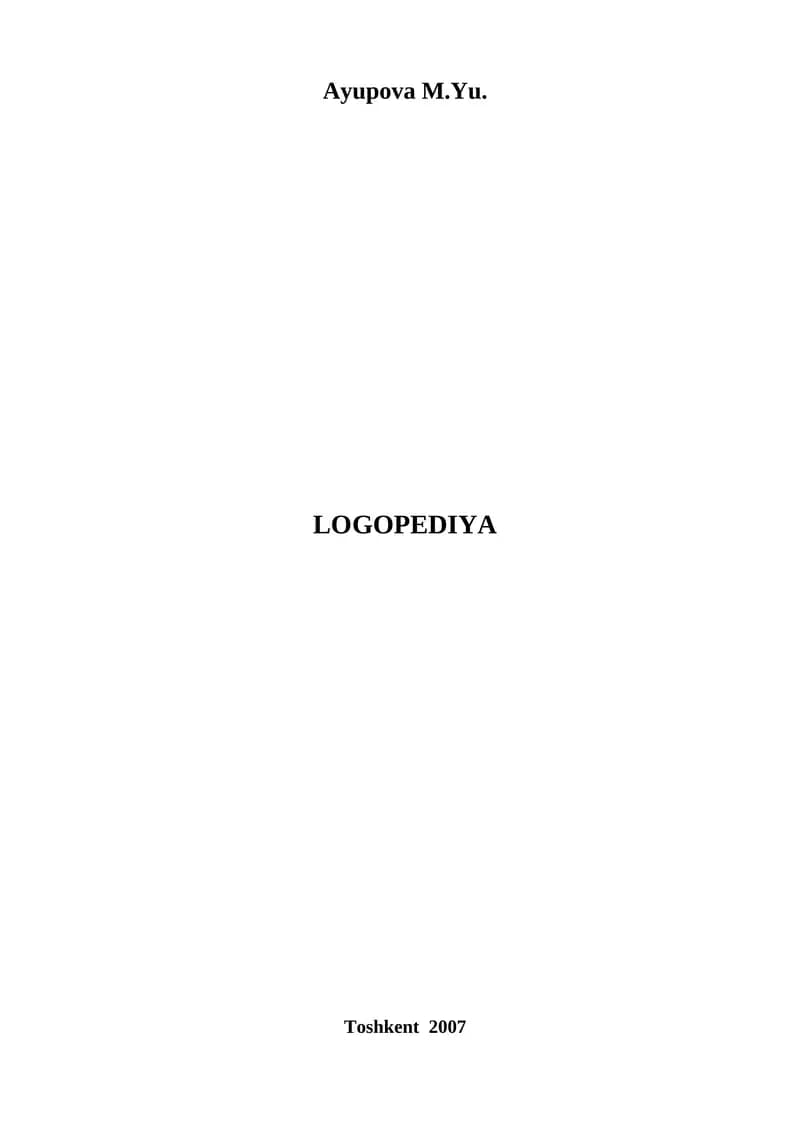 LOGOPEDIYA