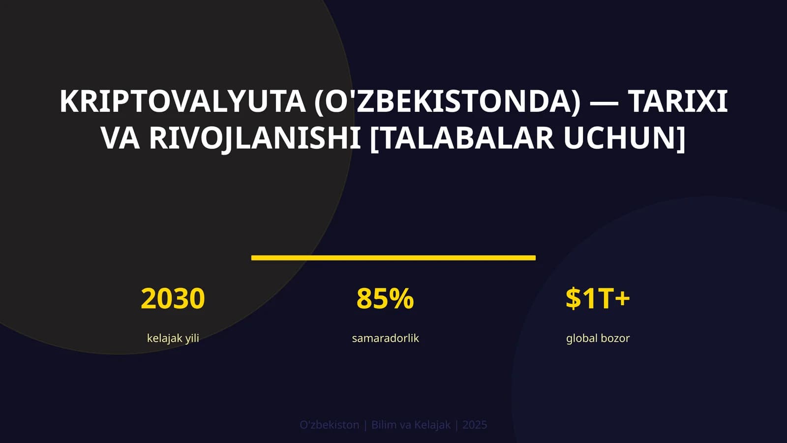 Kriptovalyuta (O'zbekistonda) — tarixi va rivojlanishi [talabalar uchun]