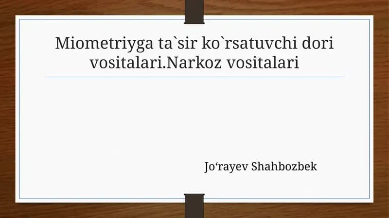 Narkoz vositalari