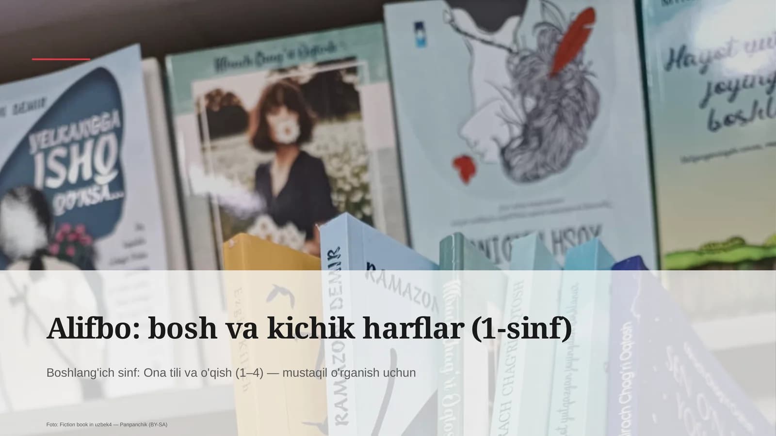 Alifbo: bosh va kichik harflar (1-sinf)
