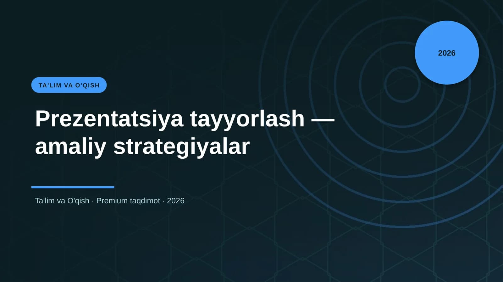 Prezentatsiya tayyorlash — amaliy strategiyalar