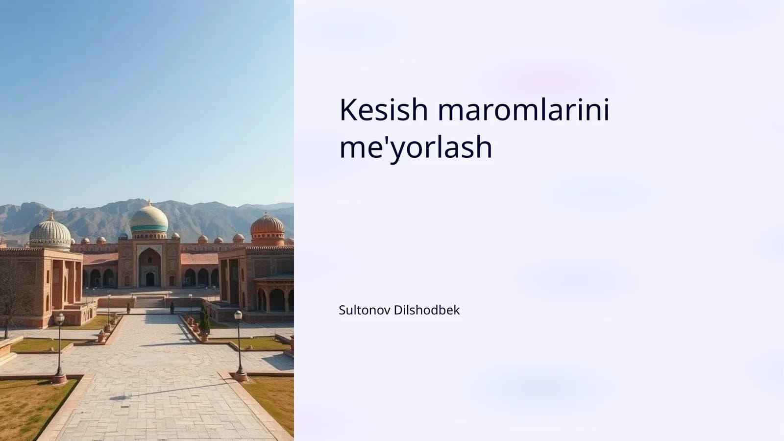 Kesish maromlarini me'yorlash