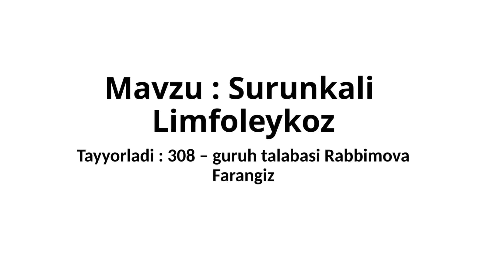 Surunkali Limfoleykoz