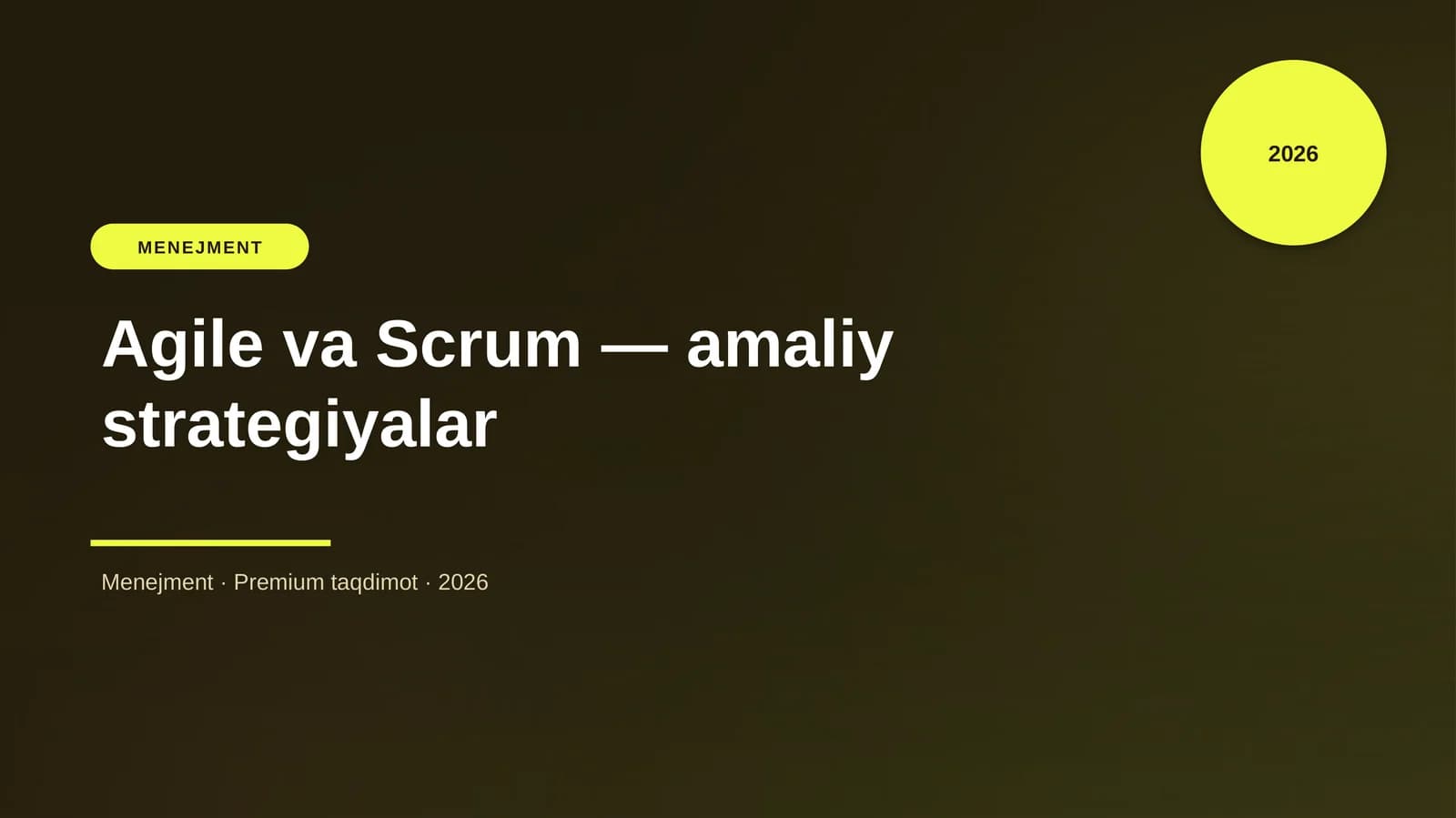 Agile va Scrum — amaliy strategiyalar