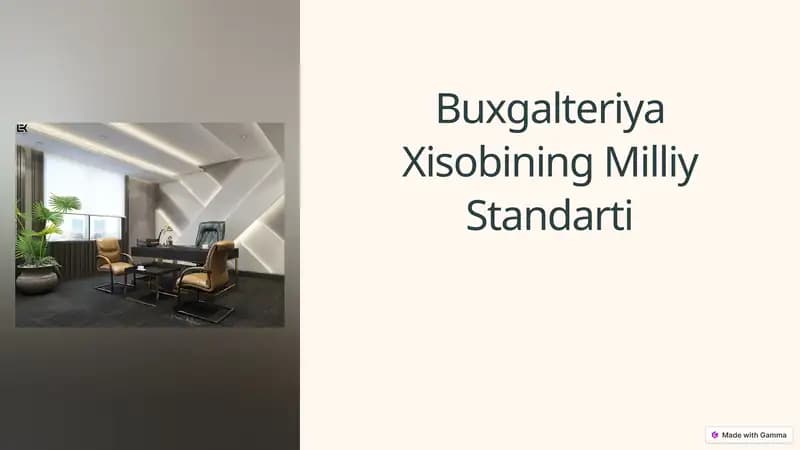 Buxgalteriya Xisobining Milliy Standarti