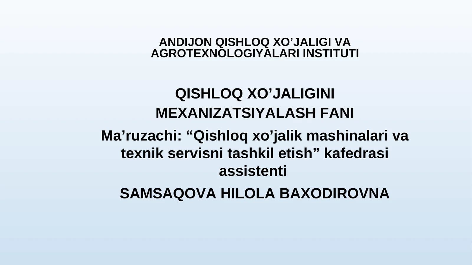 Melioratsiyava sugorishishlarida qo‘llaniladigan mashinalar