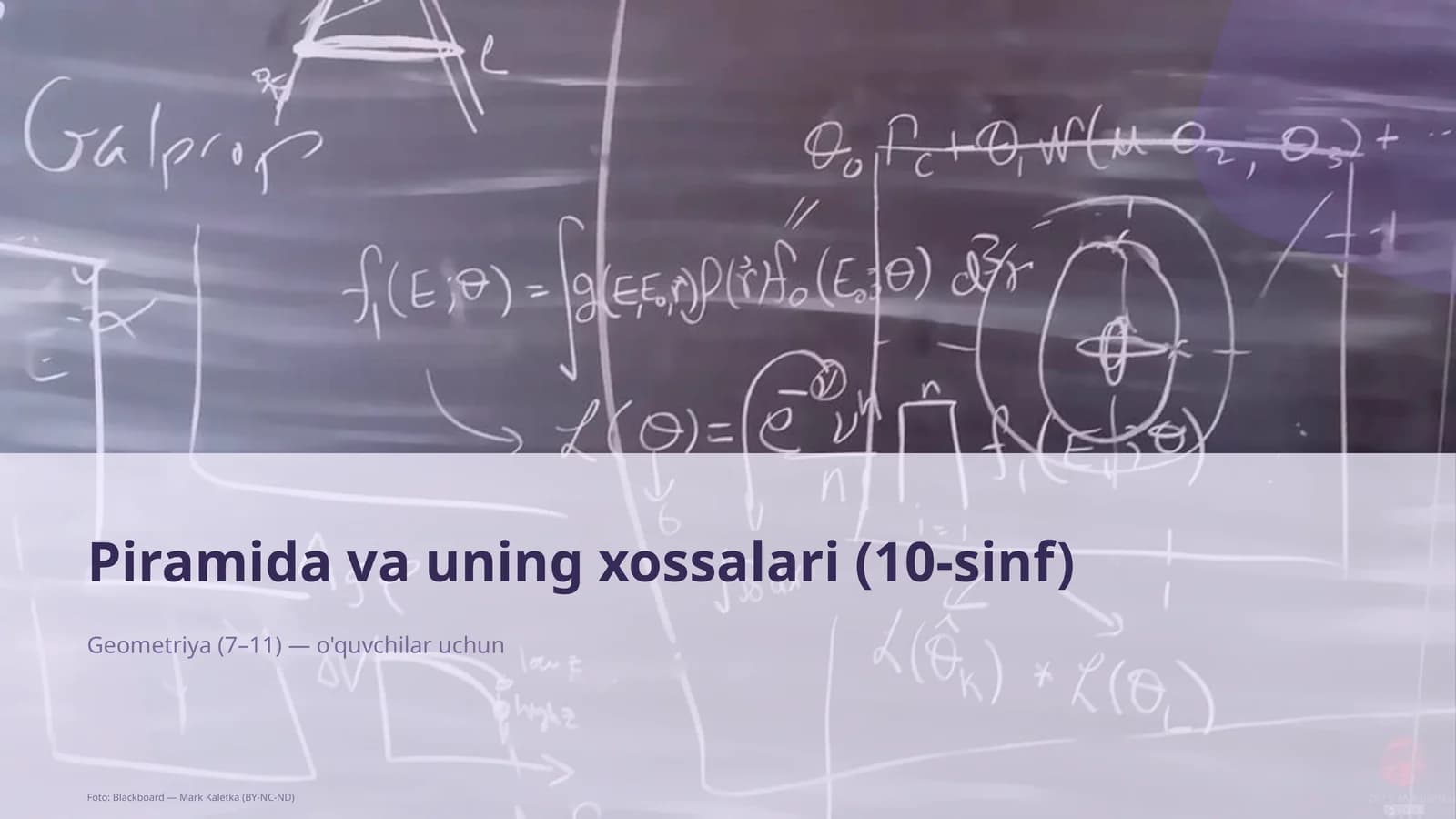 Piramida va uning xossalari (10-sinf)