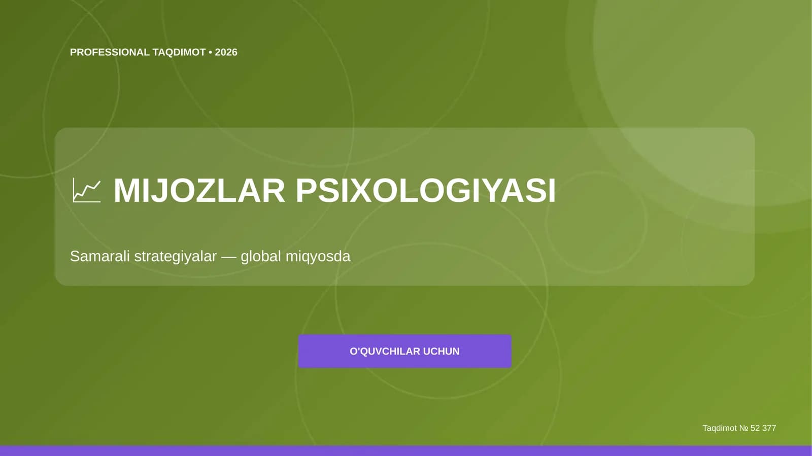 MIJOZLAR PSIXOLOGIYASI