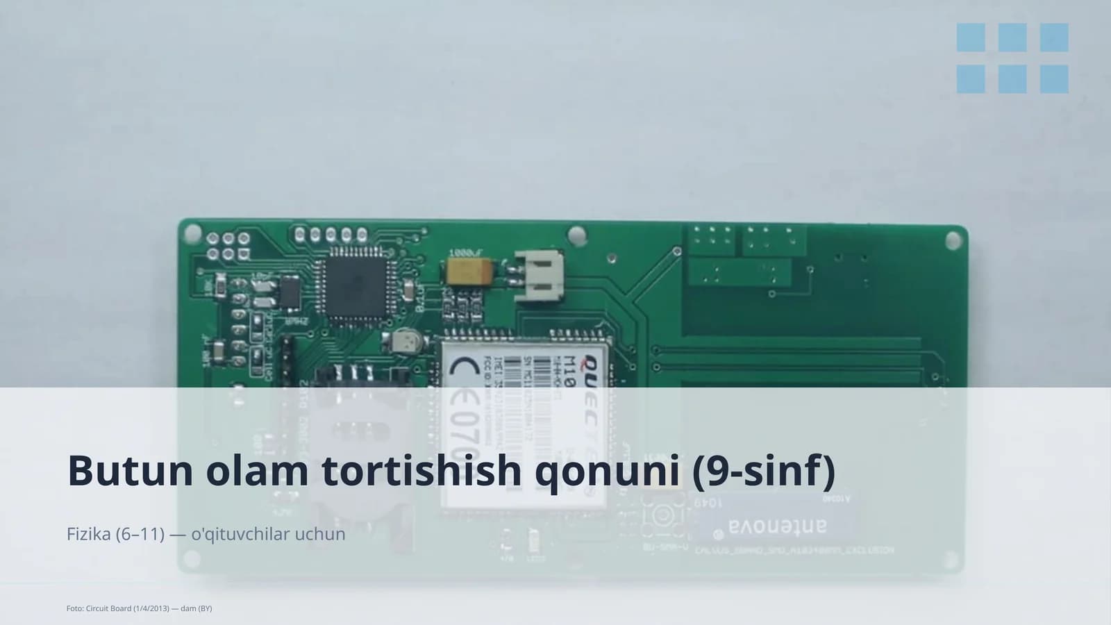 Butun olam tortishish qonuni (9-sinf)