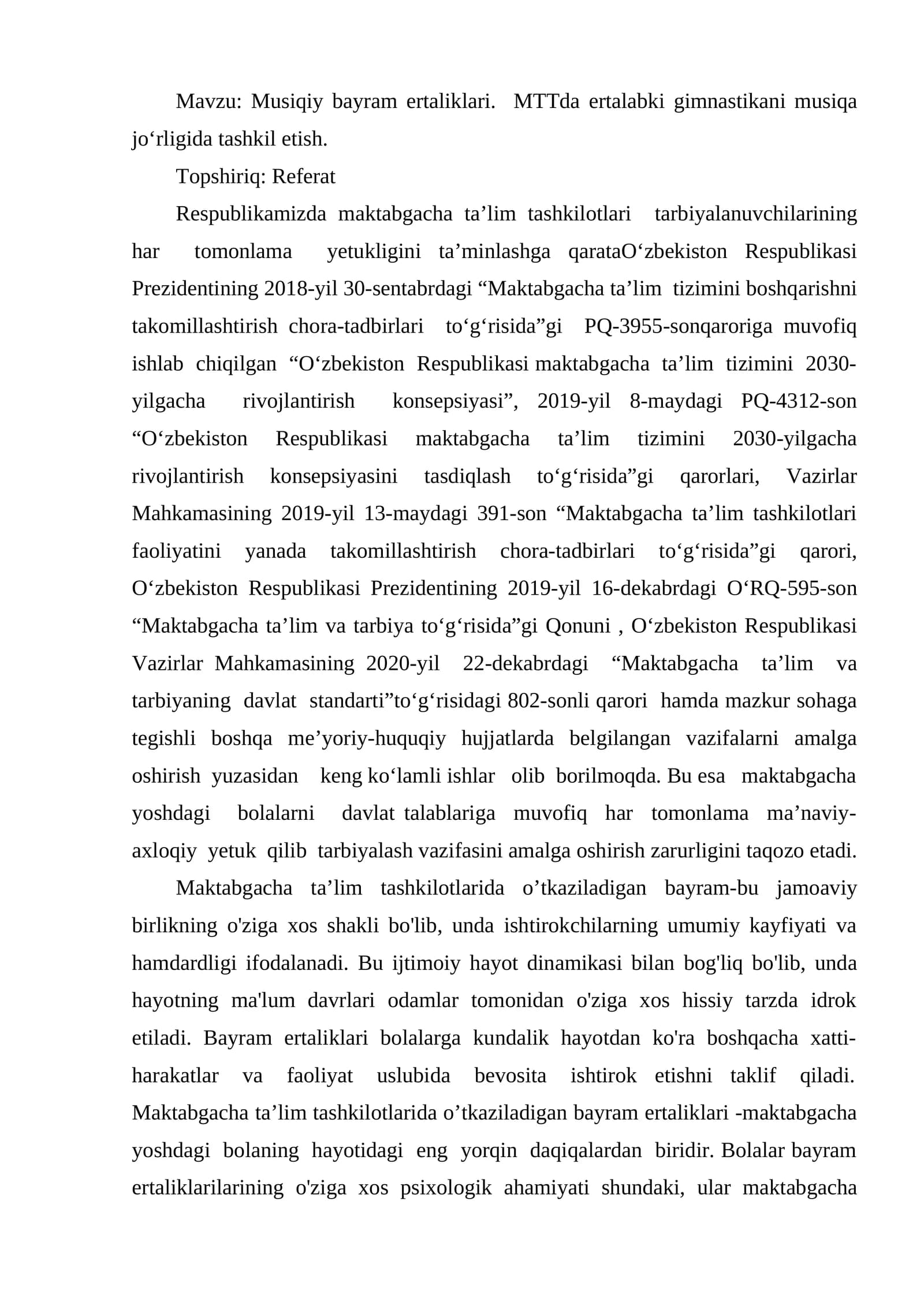 Musiqiy bayram ertaliklari