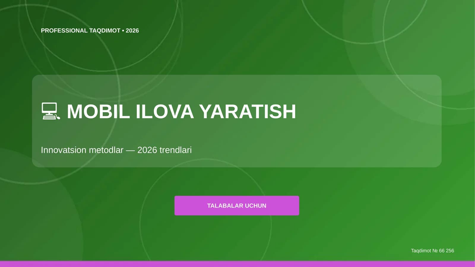 Mobil ilova yaratish: innovatsion metodlar (2026 trendlari)