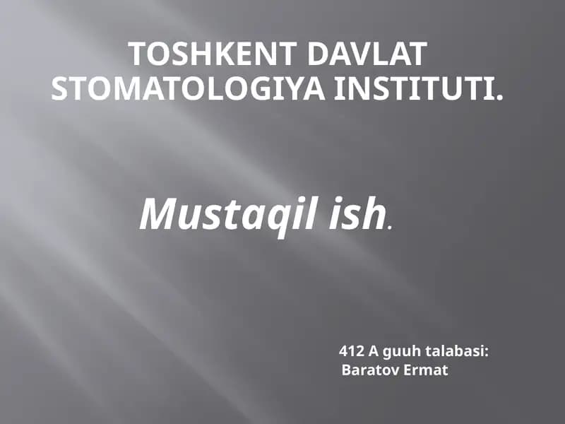 O’tkirostidavriodontogenosteomiyelit.surunkaliodontogenosteomiyelit.tekshirish,klinika,diagnostikavakompleksdavolashdajarrohvaortodontbajaradiganvazifalar