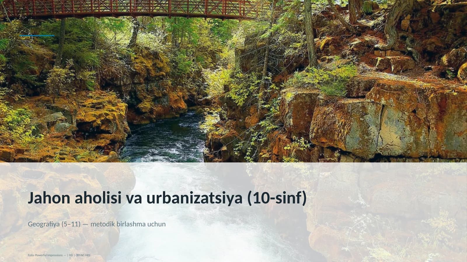 Jahon aholisi va urbanizatsiya (10-sinf)