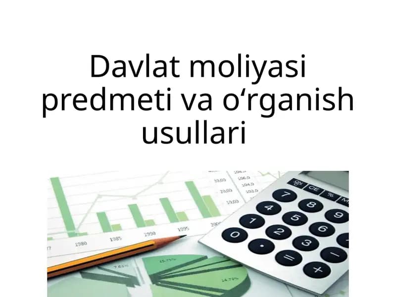 Davlat moliyasi predmeti