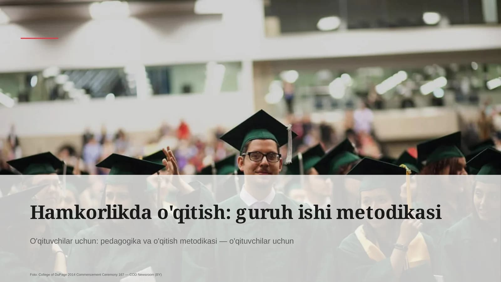 Hamkorlikda o'qitish: guruh ishi metodikasi