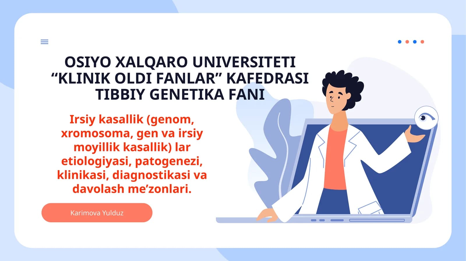 Tibbiy Genetika Fani