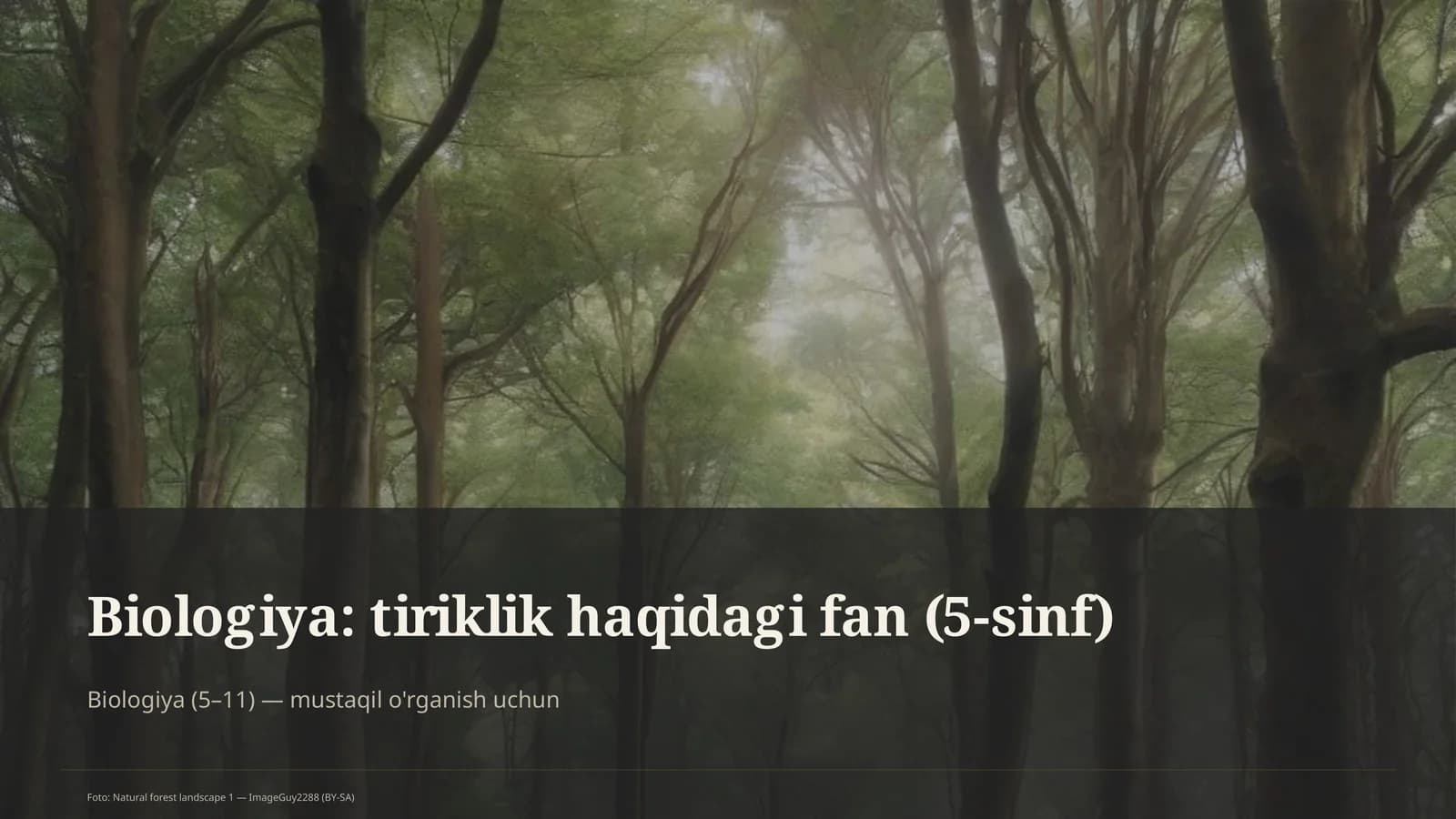 Biologiya: tiriklik haqidagi fan (5-sinf)
