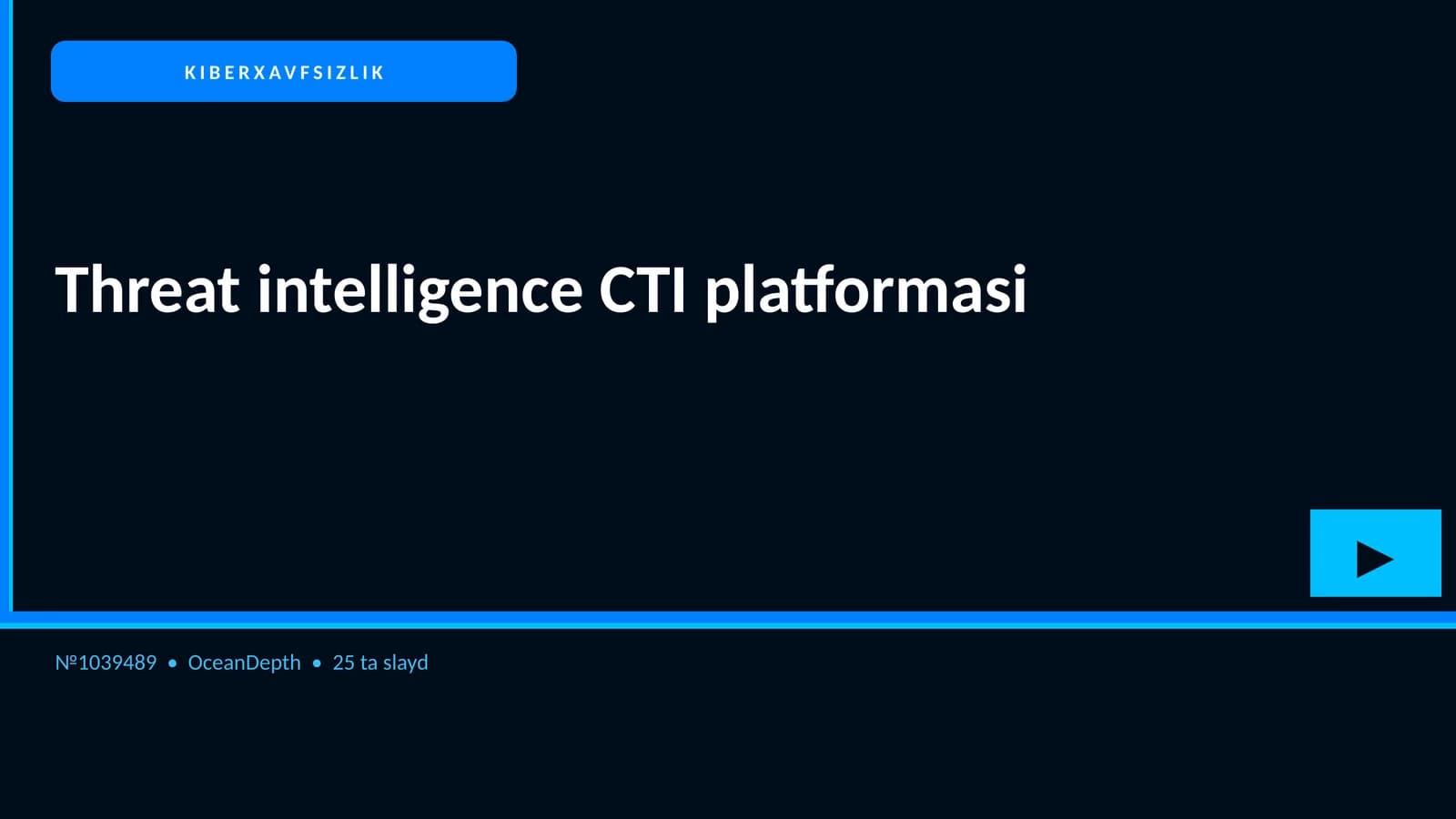 Threat intelligence CTI platformasi