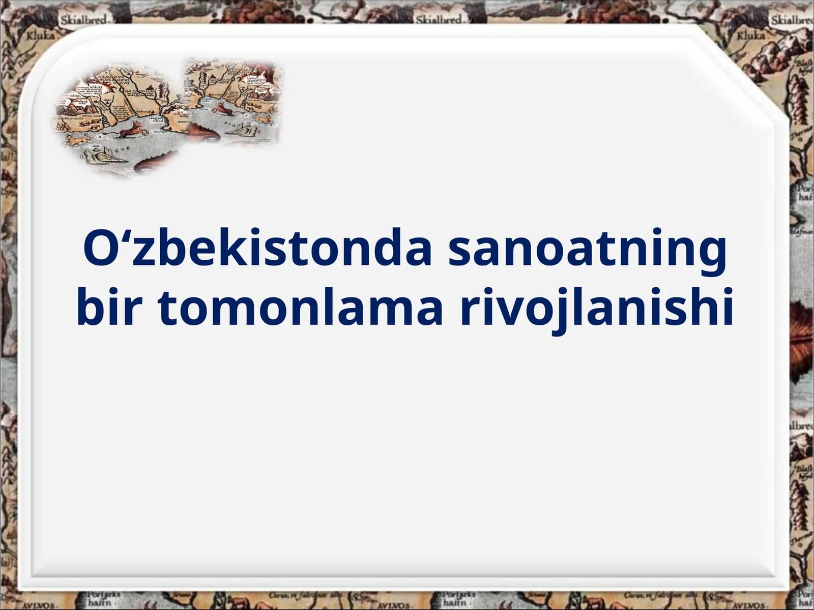 O‘zbekistonda  sanoatning  bir  tomonlama  rivojlanishi