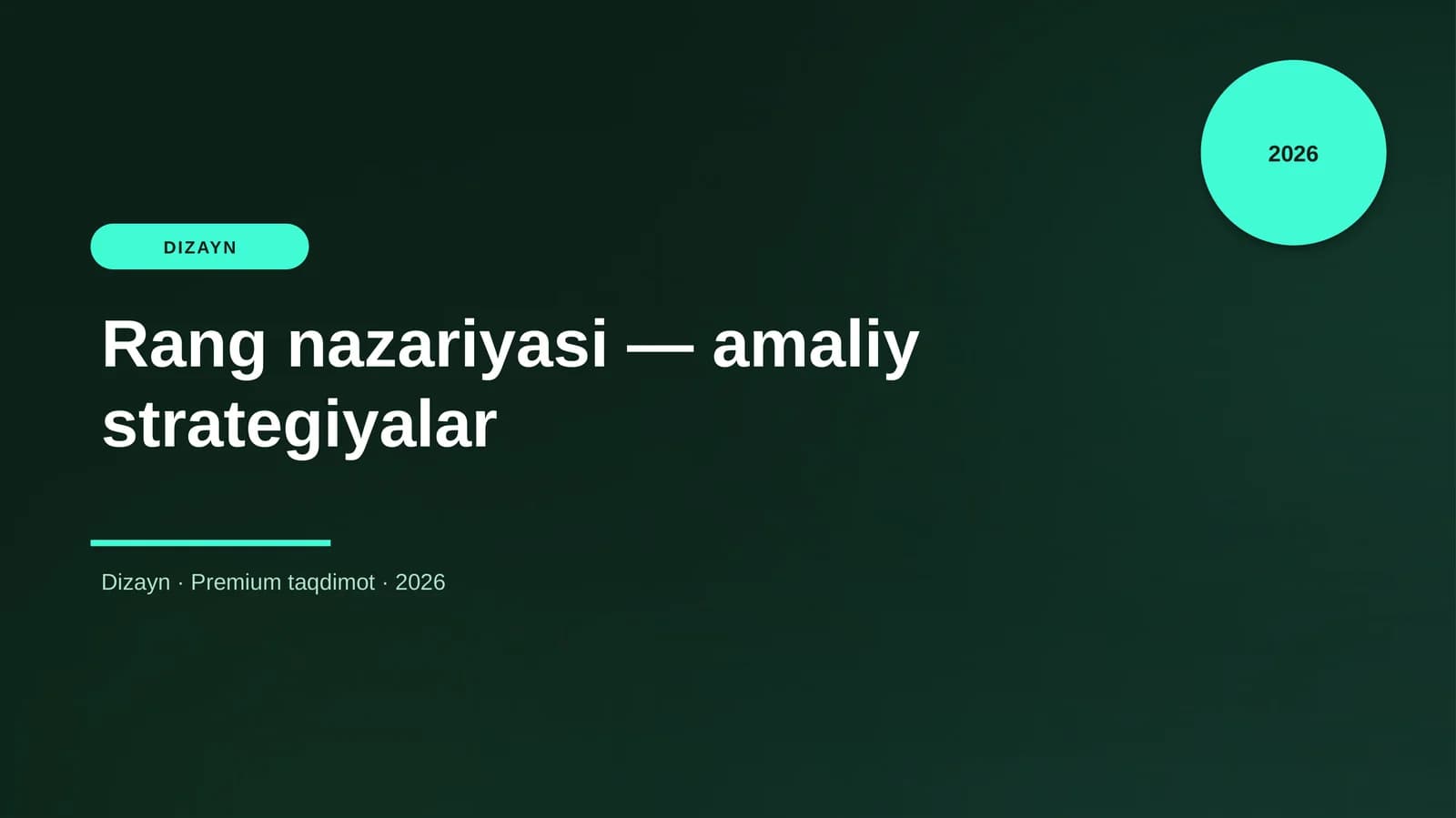 Rang nazariyasi — amaliy strategiyalar