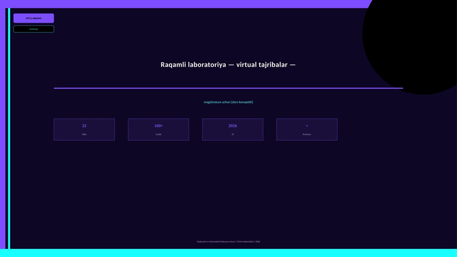 Raqamli laboratoriya — virtual tajribalar — magistratura uchun [dars konspekti]