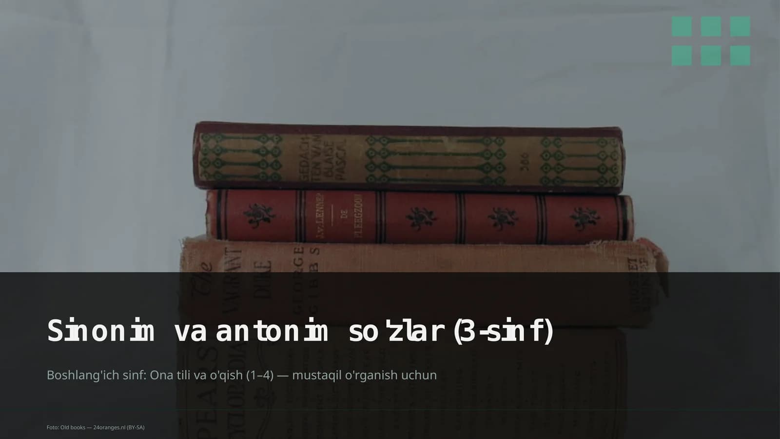 Sinonim va antonim so'zlar (3-sinf)