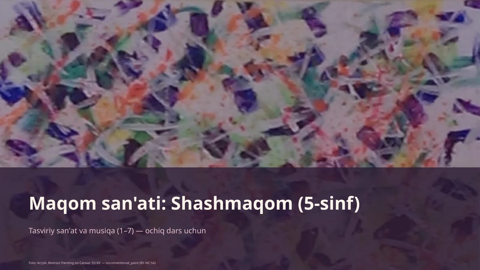Maqom san'ati: Shashmaqom (5-sinf)