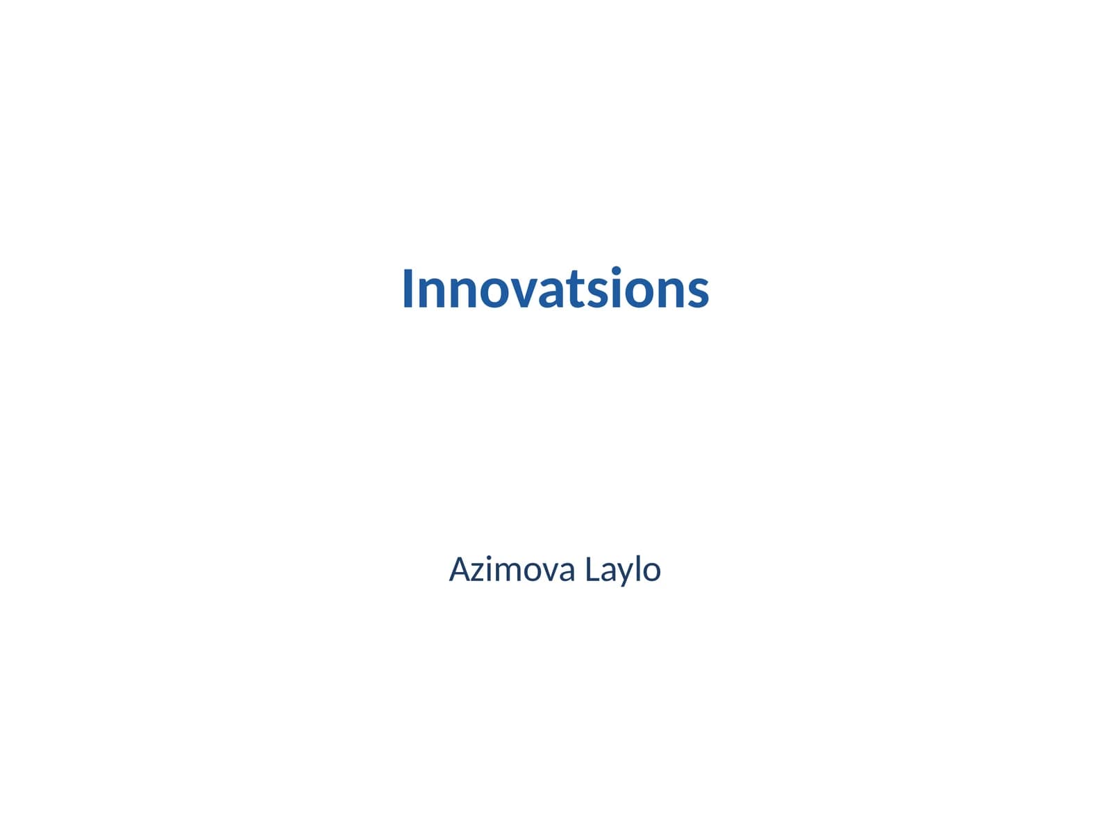 Innovatsiyalar
