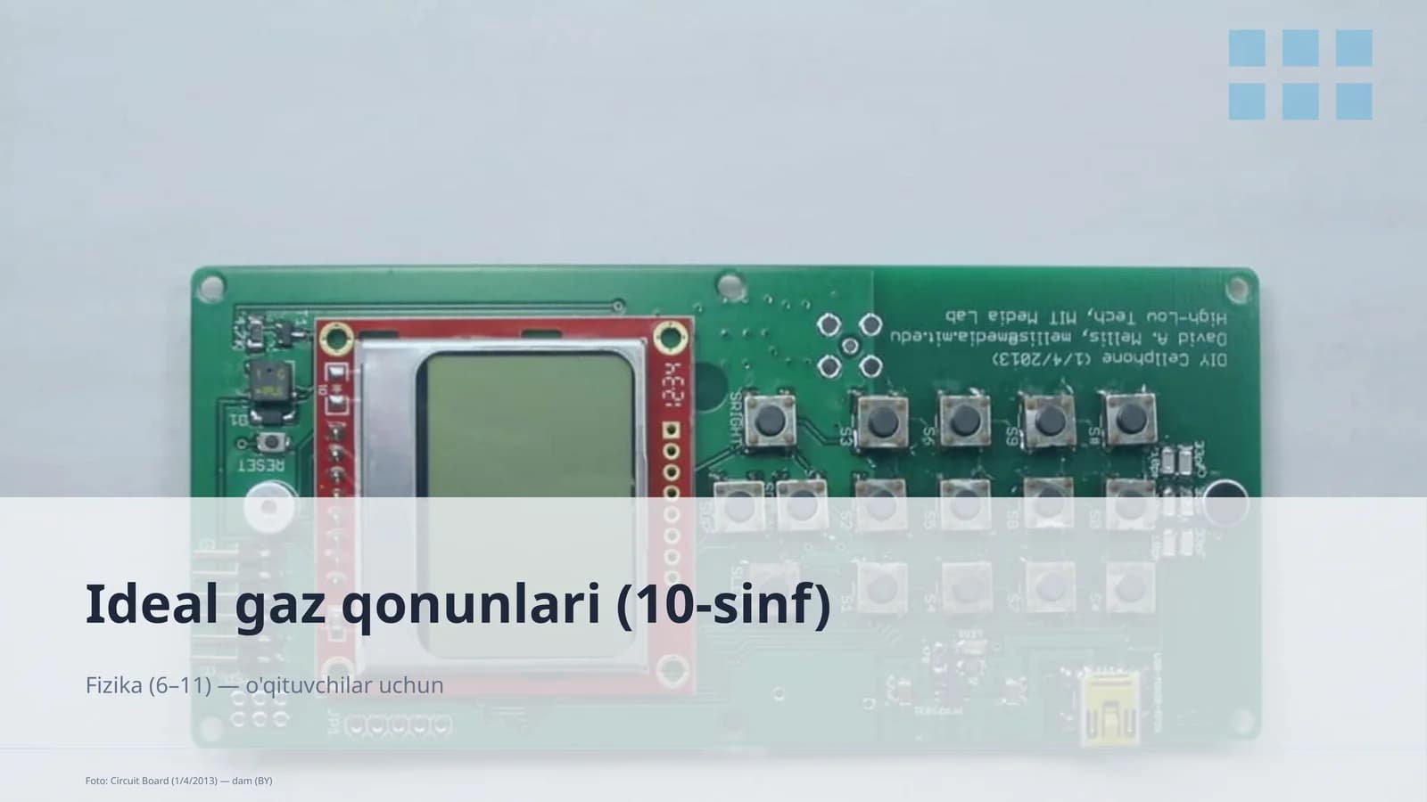 Ideal gaz qonunlari (10-sinf)