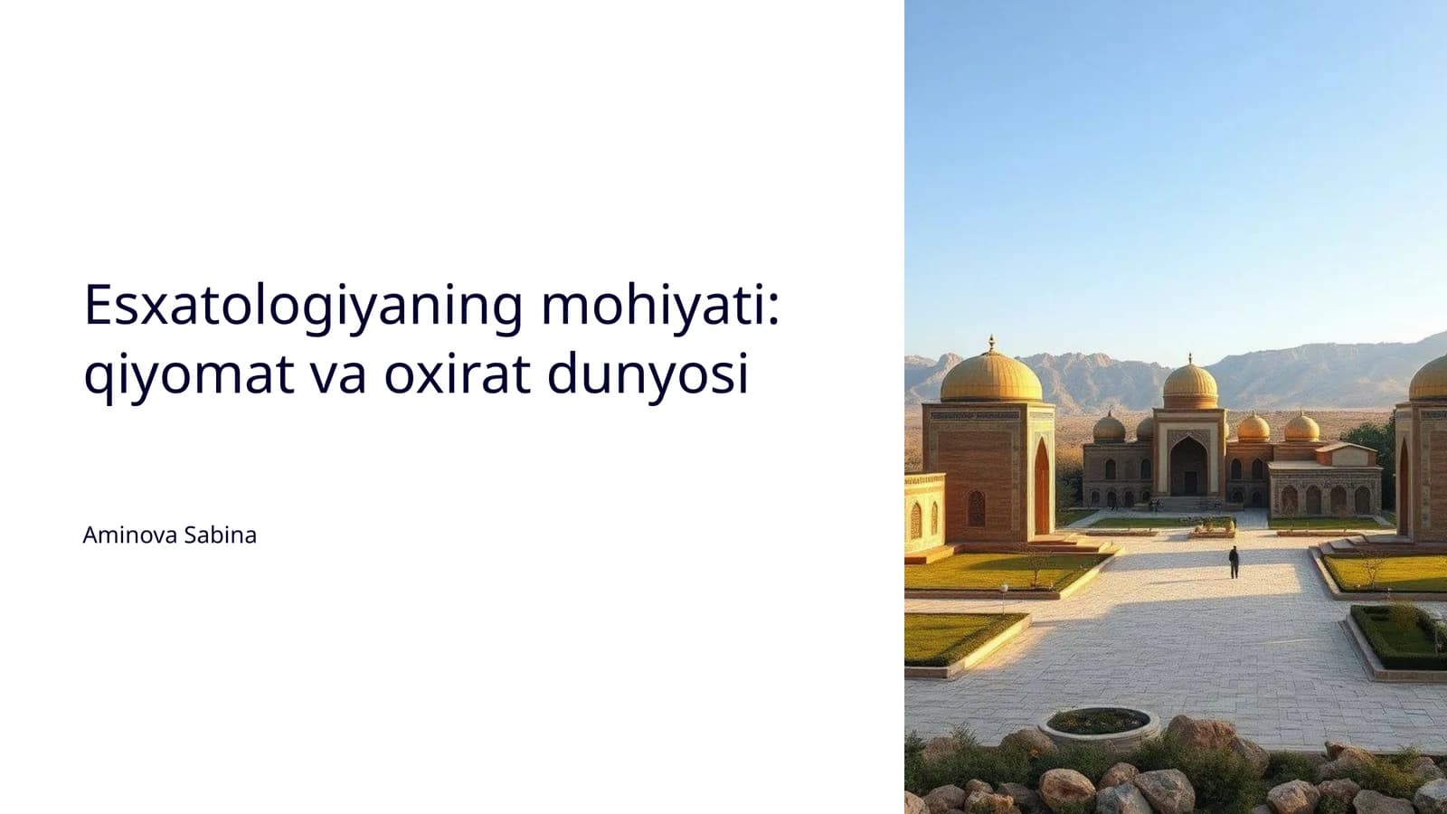 Esxatologiyaning mohiyati: qiyomat va oxirat dunyosi