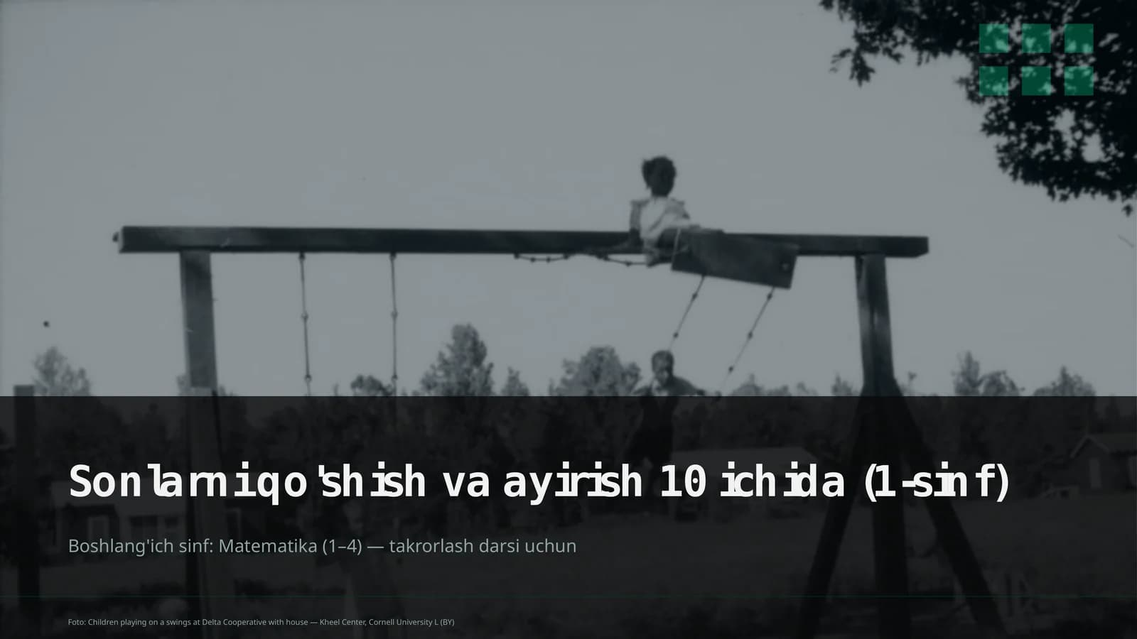 Matematika (1–4) — takrorlash darsi uchun