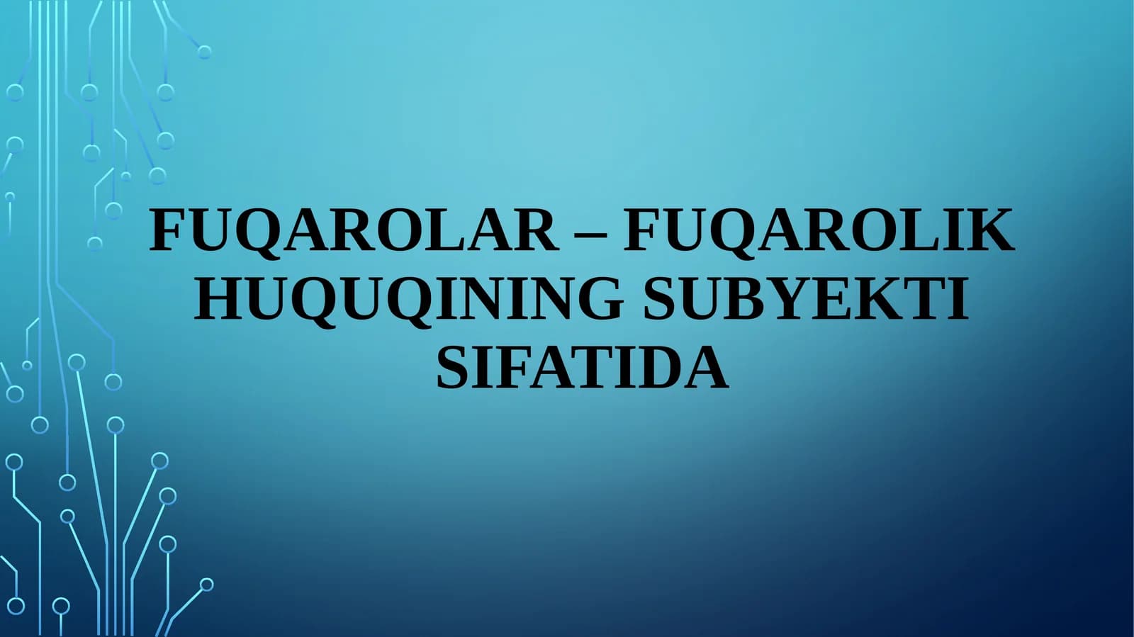 Fuqarolar–fuqarolikhuquqiningsubyektisifatida
