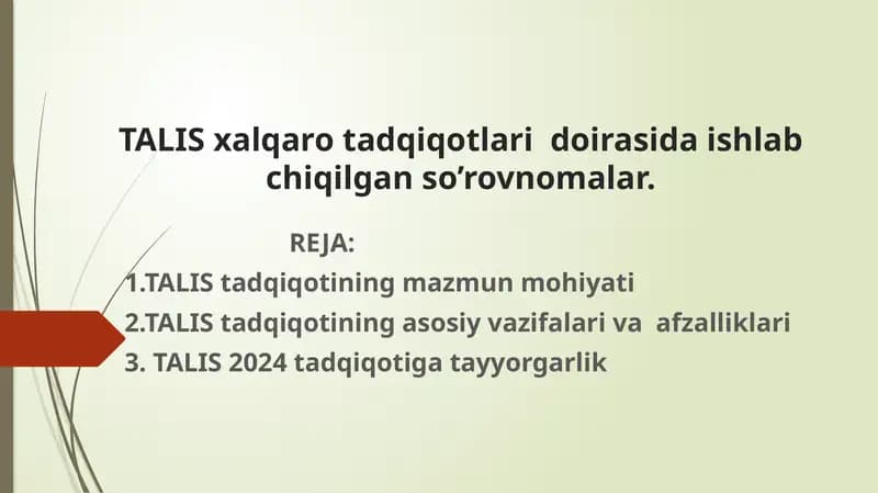 TALIS tadqiqotlari