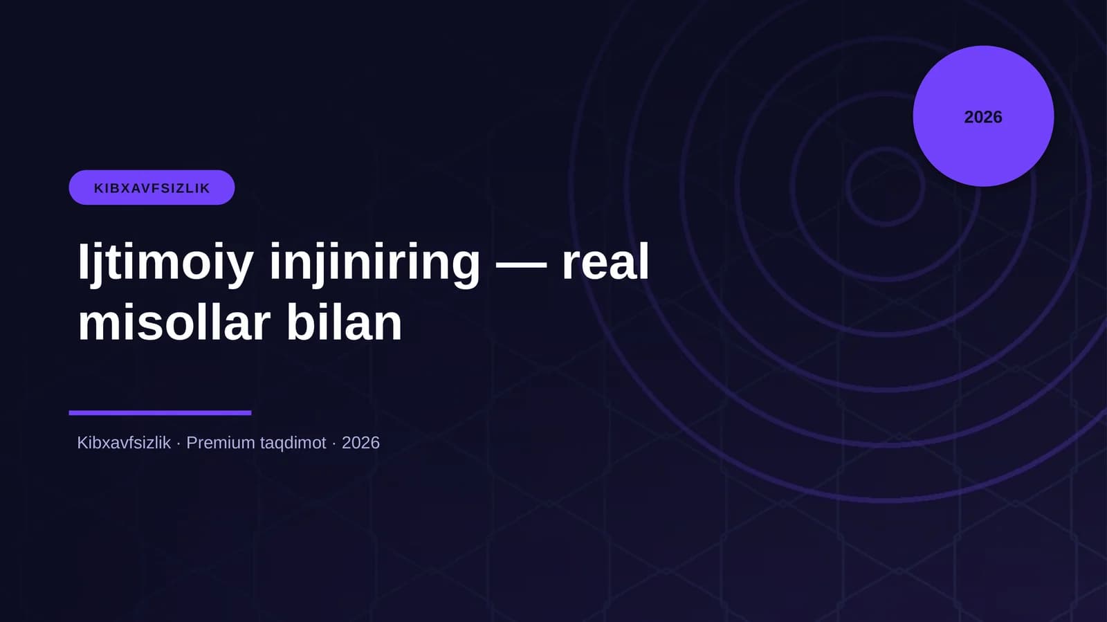 Ijtimoiy injiniring — real misollar bilan