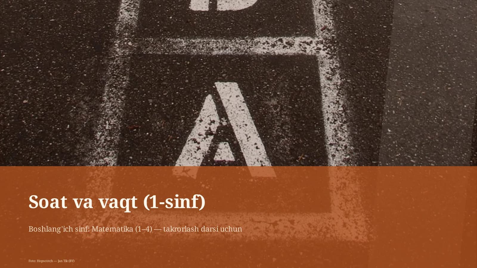 Soat va vaqt (1-sinf)