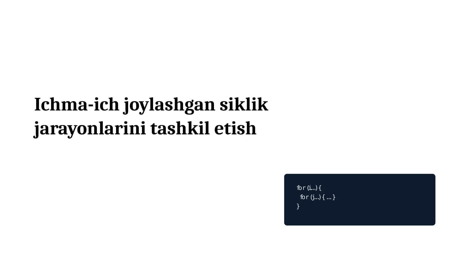Ichma-ich joylashgan siklik