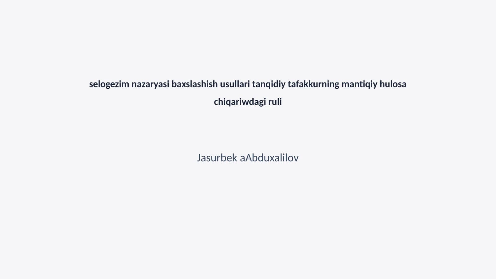 Selogezim nazaryasi