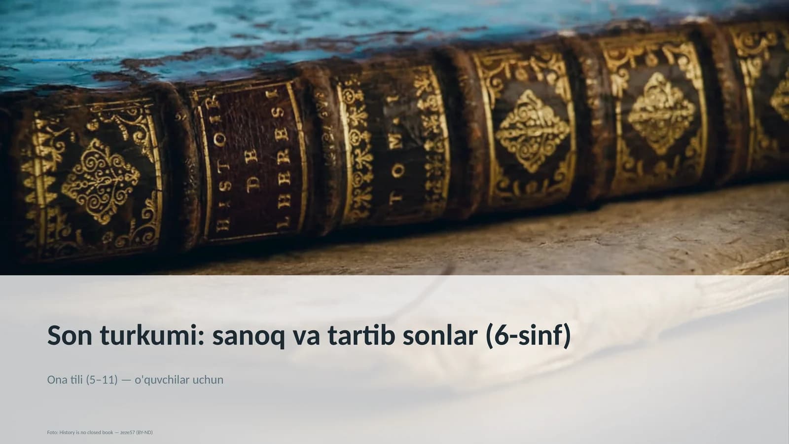 Son turkumi: sanoq va tartib sonlar (6-sinf)