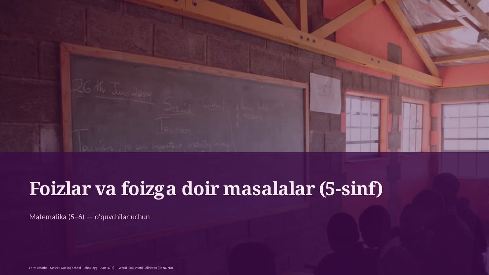 Foizlar va foizga doir masalalar (5-sinf)