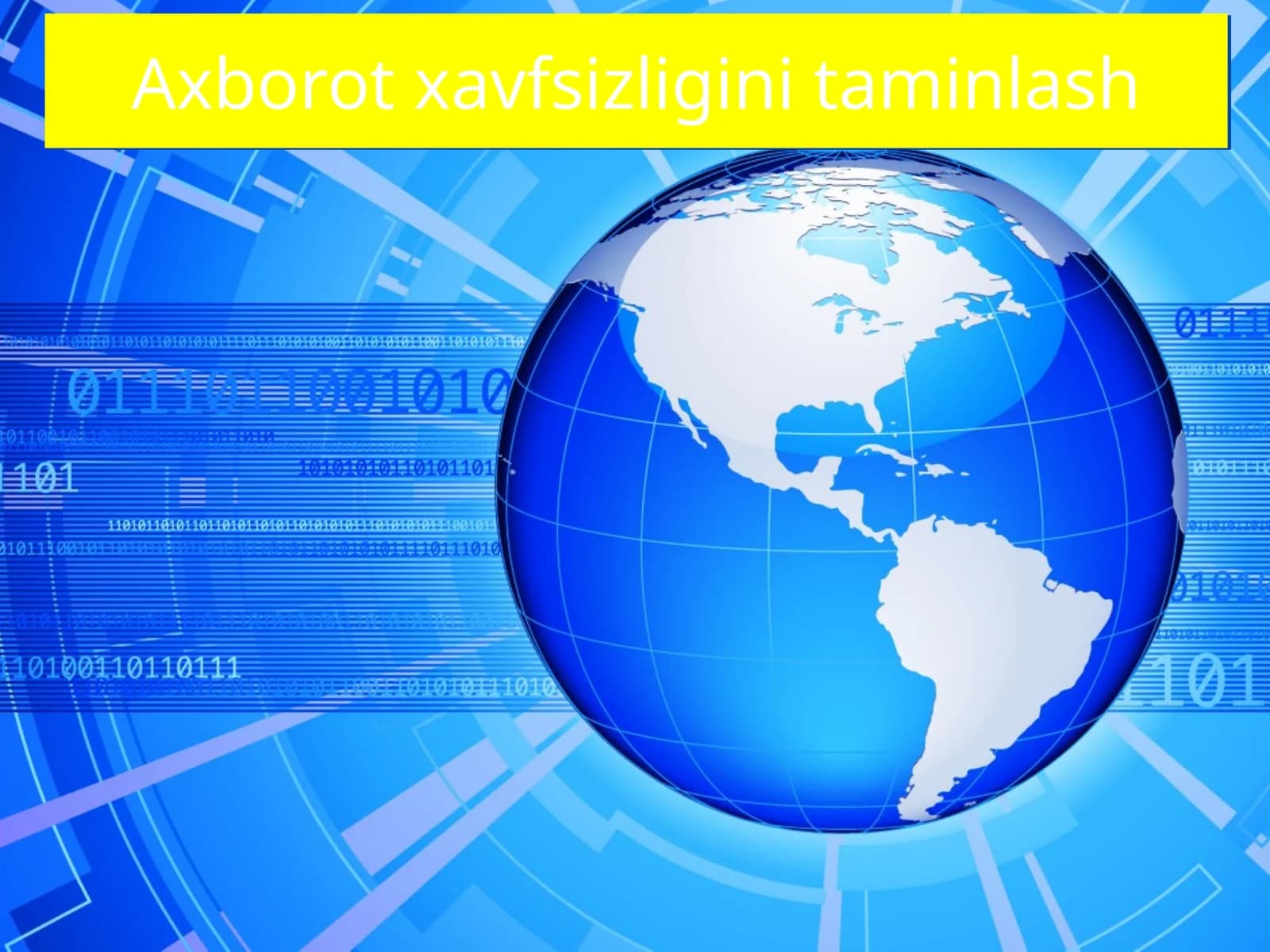 Axborot xavfsizligini taminlash