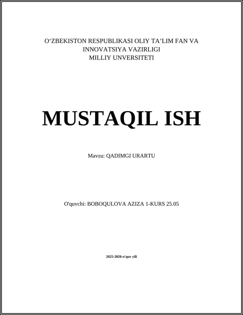 QADIMGI URARTU
