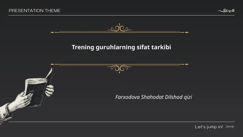 Trening guruhlarning sifat tarkibi