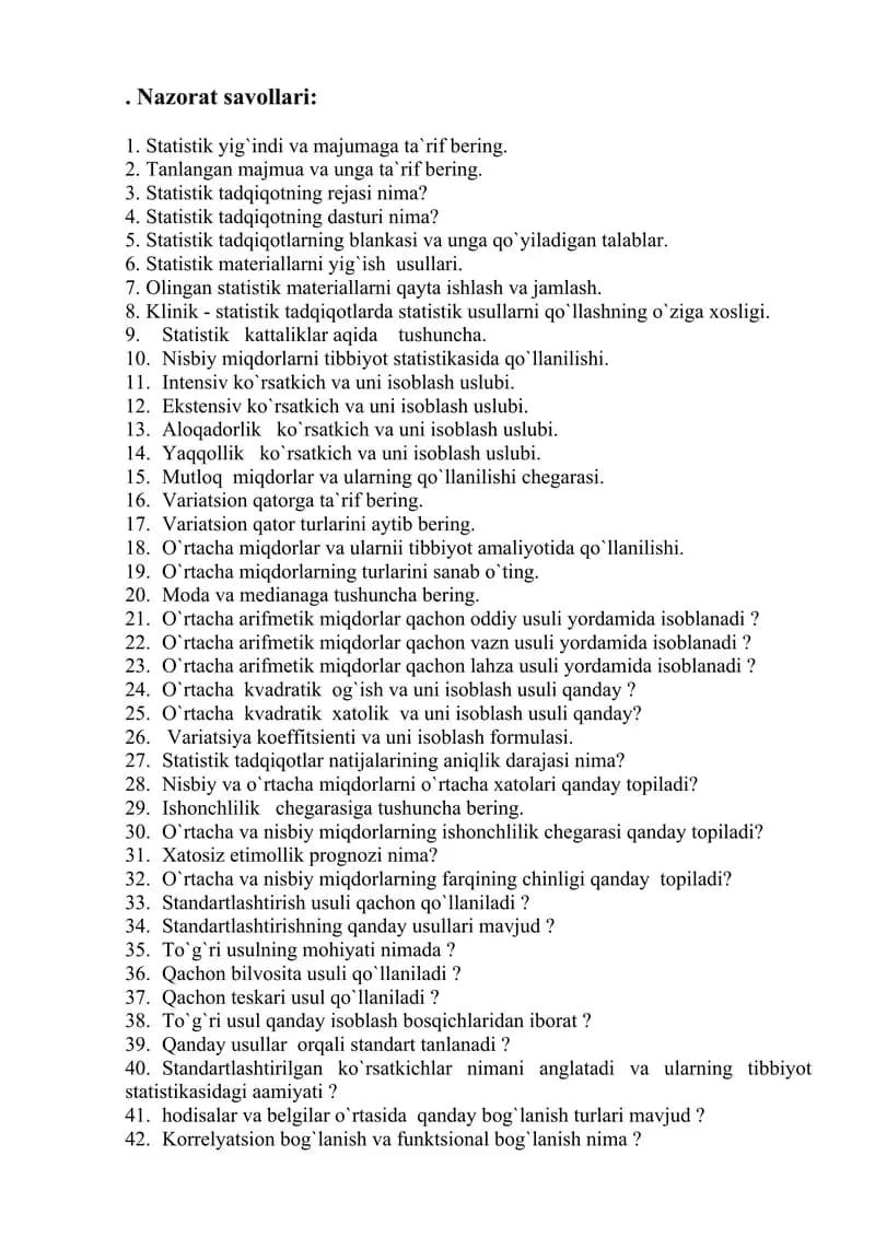 Statistik tadqiqotlar