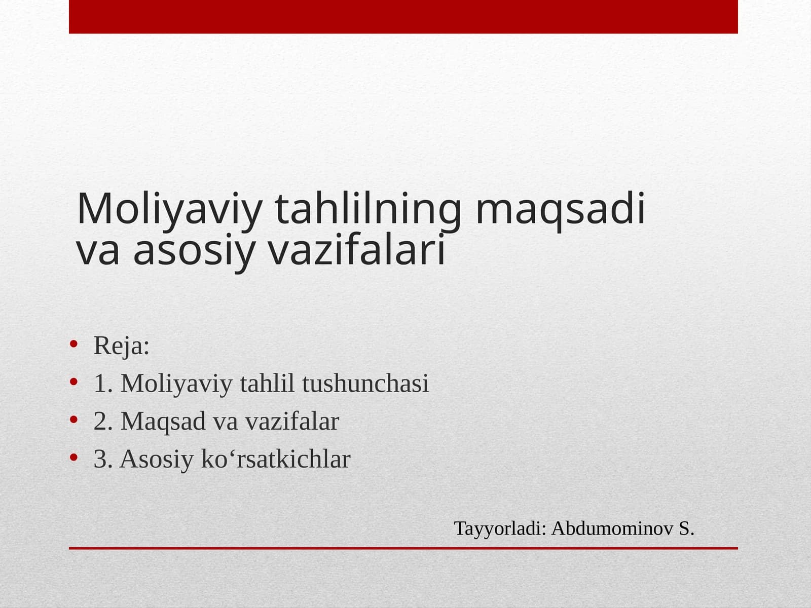 Moliyaviytahlilningmaqsadivaasosiyvazifalari