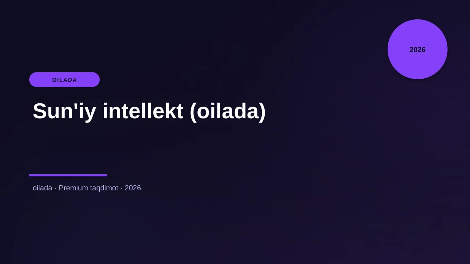 Sun'iy intellekt (oilada)