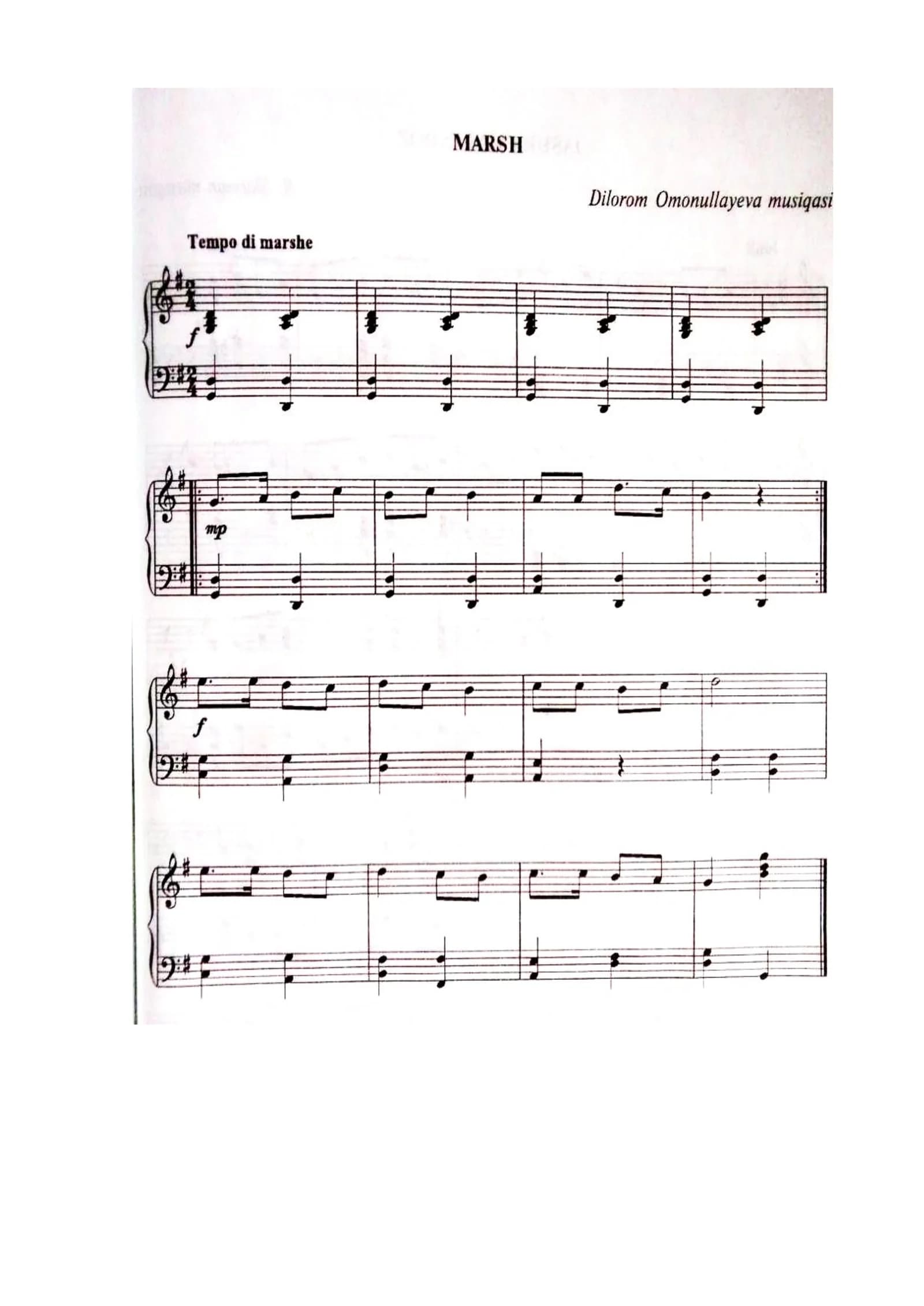 Dilorom Omonullayeva musiqasi "Marsh"